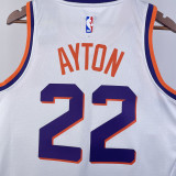 2023-24 SUNS AYTON #22 White Top Quality Hot Pressing NBA Jersey