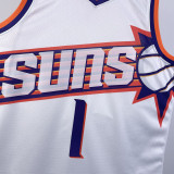 2023-24 SUNS BOOKER #1 White Top Quality Hot Pressing NBA Jersey