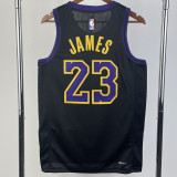 2023-24 LAKERS JAMES #23 Black City Edition Top Quality Hot Pressing NBA Jersey