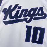 2023-24 Kings SABONIS #10 White Top Quality Hot Pressing NBA Jersey