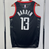 2023-24 Rockets HARDEN #13 Black Top Quality Hot Pressing NBA Jersey (Trapeze Edition)飞人版