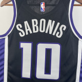 2023-24 Kings SABONIS #10 Black Top Quality Hot Pressing NBA Jersey