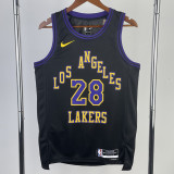 2023-24 LAKERS HACHIMURA #28 Black City Edition Top Quality Hot Pressing NBA Jersey