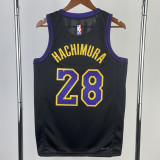 2023-24 LAKERS HACHIMURA #28 Black City Edition Top Quality Hot Pressing NBA Jersey