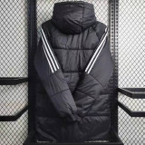 2023-24 Sao Paulo FC Black Hooded Cotton Coat White Edge (白色边) 棉衣