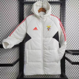 2023-24 Benfica White Hooded Cotton Coat Red Edge (红色边) 棉衣