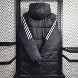 2023-24 Man Utd Black Hooded Cotton Coat White Edge (白色边) 棉衣