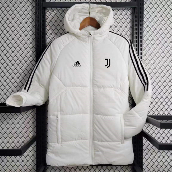 2023-24 JUV White Hooded Cotton Coat Black Edge (黑色边) 棉衣
