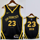2023-24 WARRIORS GREEN #23 Black City Edition Top Quality Hot Pressing NBA Jersey (V领)