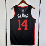 2023-24 HEAT HERRO #14 Black City Edition Top Quality Hot Pressing NBA Jersey (V领）
