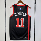 2023-24 BULLS DE ROZAN #11 Black City Edition Top Quality Hot Pressing NBA Jersey