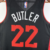 2023-24 HEAT BUTLER #22 Black City Edition Top Quality Hot Pressing NBA Jersey (V领）