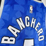 2023-24 Magic BAANCHERO #5 Dark Blue Top Quality Hot Pressing NBA Jersey (Retro Logo)(V领)