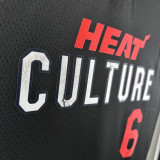2023-24 HEAT JAMES #6 Black City Edition Top Quality Hot Pressing NBA Jersey (V领）