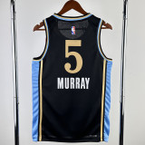 2023-24 Hawks MURRAY #5 Black City Edition Top Quality Hot Pressing NBA Jersey