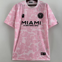 2023-24 Inter Miami Pink Joint Edition Fans Soccer Jersey (左袖带图案) 猿