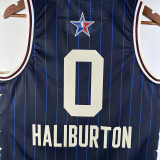 2023-24 ALL-STAR HALIBURTON #0 Blue Top Quality Hot Pressing NBA Jersey