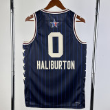 2023-24 ALL-STAR HALIBURTON #0 Blue Top Quality Hot Pressing NBA Jersey