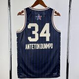 2023-24 ALL-STAR ANTETOKOUNMPO #34 Blue Top Quality Hot Pressing NBA Jersey