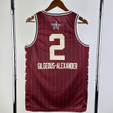 2023-24 ALL-STAR GILGEOUS-ALEXANDER #2 Red Top Quality Hot Pressing NBA Jersey