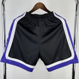2023-24 Kings Black Away Top Quality NBA Pants