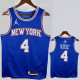 2021-22 KNICKS ROSE #4 Blue Top Quality Hot Pressing NBA Jersey (Trapeze Edition) 飞人版