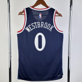 2024-25 Clippers WESTBROOK #0 Navy Blue Away Top Quality Hot Pressing NBA Jersey