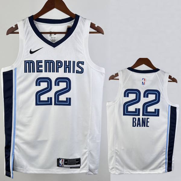 2022-23 Grizzlies BANE #22 White City Edition Home Top Quality Hot Pressing NBA Jersey