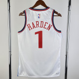 2024-25 Clippers HARDEN #1 White City Edition Home Top Quality Hot Pressing NBA Jersey