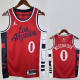 2024-25 Clippers WESTBROOK #0 Red Top Quality Hot Pressing NBA Jersey (Trapeze Edition) 飞人版