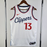 2024-25 Clippers GEORGE #13 White City Edition Home Top Quality Hot Pressing NBA Jersey