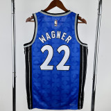 2023-24 Magic WAGNER #22 Dark Blue Top Quality Hot Pressing NBA Jersey (Retro Logo)(V领)