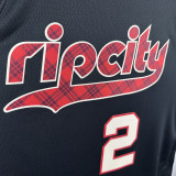2023-24 Trail Blazers AYTON #2 Black City Edition Top Quality Hot Pressing NBA Jersey