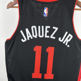 2023-24 HEAT JAQUEZ JR. #11 Black City Edition Top Quality Hot Pressing NBA Jersey (V领）