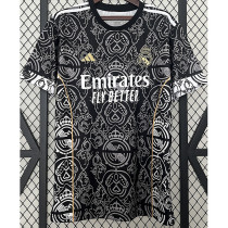 2023-24 RMA Black Special Edition Fans Soccer Jersey *队徽花纹