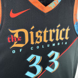 2023-24 Wizards KUZMA #33 Black City Edition Top Quality Hot Pressing NBA Jersey