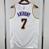2022-23 Lakers ANTHONY #7 White Top Quality Hot Pressing NBA Jersey(圆领)