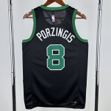 2022-23 Celtics PORZINGIS #8 Black Top Quality Hot Pressing NBA Jersey (Trapeze Edition) 飞人版
