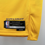 2022-23 Lakers JAMES JR. #9 Yellow Top Quality Hot Pressing NBA Jersey(圆领)