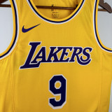 2022-23 Lakers JAMES JR. #9 Yellow Top Quality Hot Pressing NBA Jersey(圆领)
