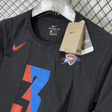 T189 OKC PAUL #3 Black High Quality Casual T-Shirt