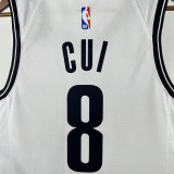 2022-23 NETS CUI #8 White Top Quality Hot Pressing NBA Jersey