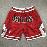 BULLS Red City Edition Top Quality NBA Pocket Pants #公牛