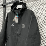 2024-25 PSG Jordan Black Outdoor Jackets #B602冲锋衣