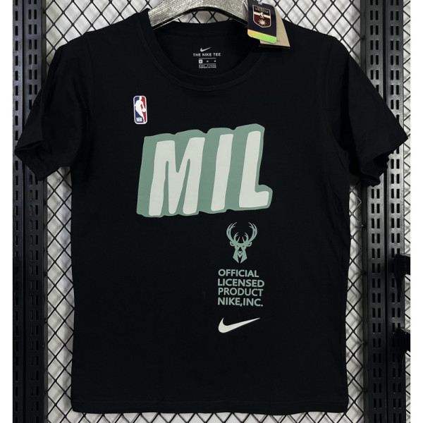 T115 Bucks MIL Black High Quality Casual T-Shirt