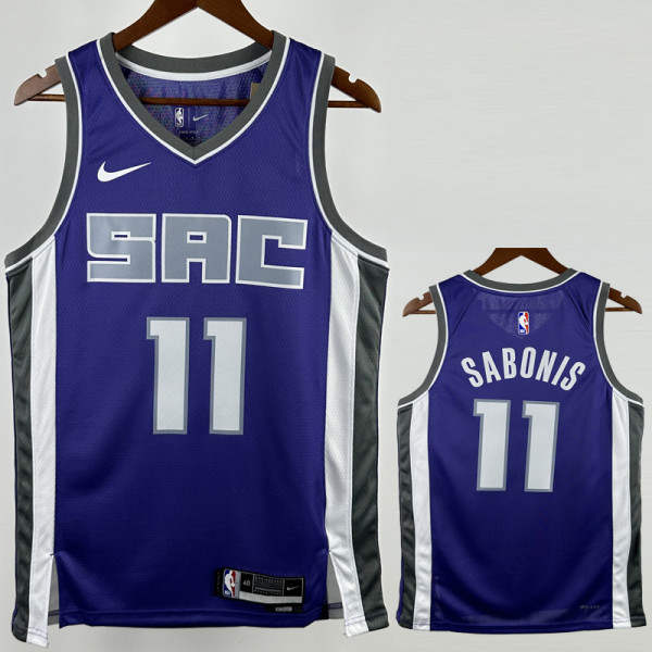 2022-23 Kings SABONIS #11 Purple Top Quality Hot Pressing NBA Jersey