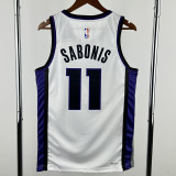2023-24 Kings SABONIS #11 White Top Quality Hot Pressing NBA Jersey