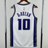 2022-23 Kings DEROZAN #10 White Top Quality Hot Pressing NBA Jersey