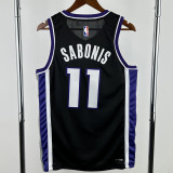 2023-24 Kings SABONIS #11 Black Top Quality Hot Pressing NBA Jersey