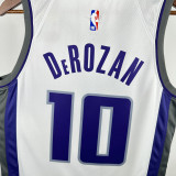2022-23 Kings DEROZAN #10 White Top Quality Hot Pressing NBA Jersey